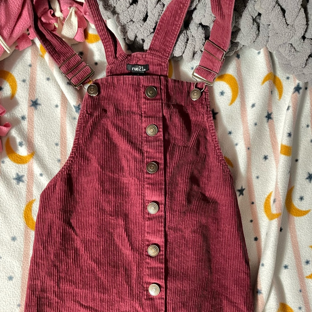 Maroon Rue21 Overall Dress